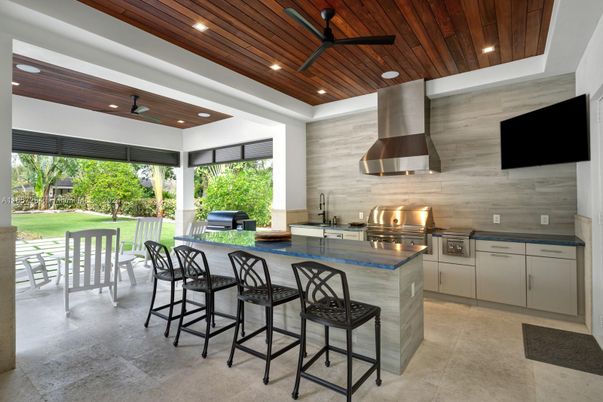 Interior, Kitchen, Recessed Lighting, Stainless Steel Appliances, Wooden Ceilings