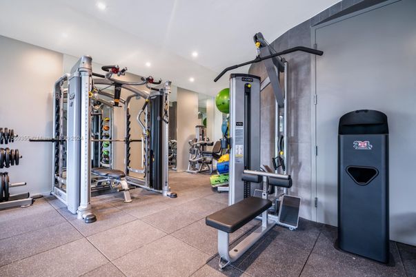 Fitness Equipment, Gym, Interior, Recessed Lighting