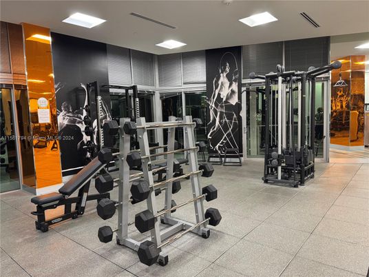 Fitness Equipment, Gym, Interior, Recessed Lighting