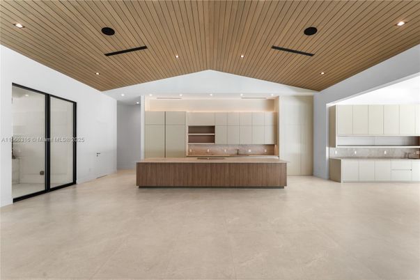 Interior, Kitchen, Recessed Lighting, Wooden Ceilings