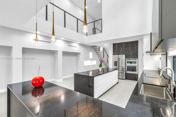 Interior, Kitchen, Pendant Lights, Recessed Lighting, Stainless Steel Appliances