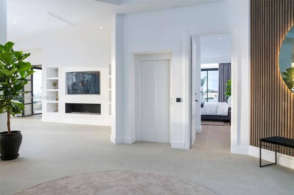 Bedroom, Fireplace, Interior, Recessed Lighting