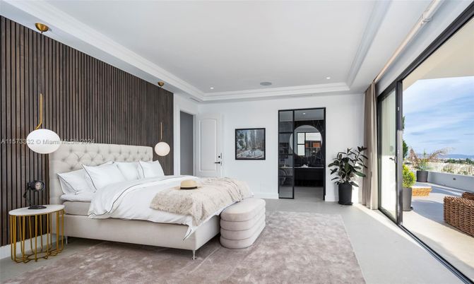 Bedroom, Interior, Pendant Lights, Recessed Lighting