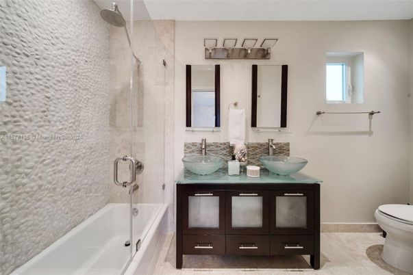 Bathroom, Dual Sink Vanities, Glass Shower, Interior