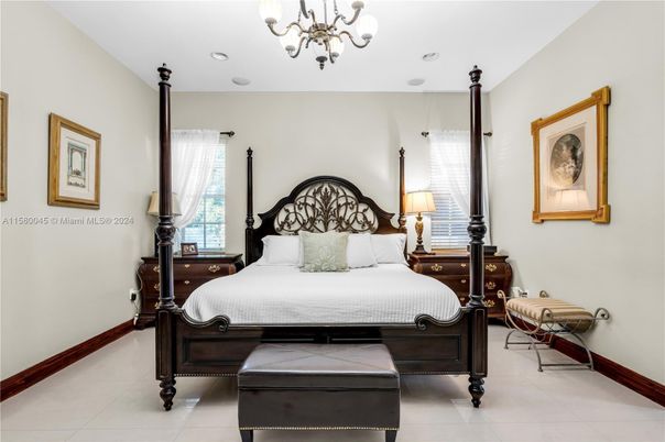 Bedroom, Chandelier, Interior, Recessed Lighting