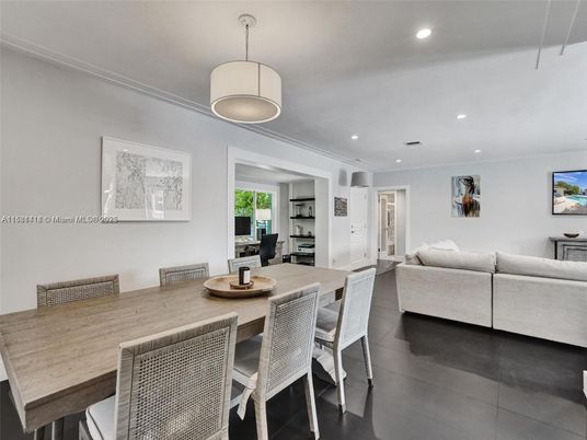 Dining room, Interior, Living room, Pendant Lights, Recessed Lighting