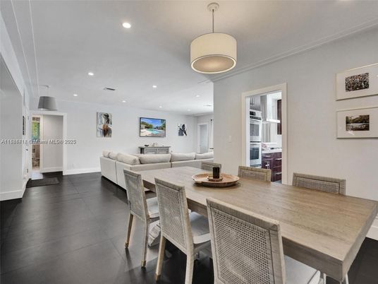 Dining room, Interior, Living room, Pendant Lights, Recessed Lighting