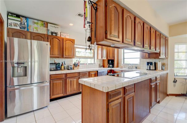 Interior, Kitchen, Recessed Lighting, Tile Countertops
