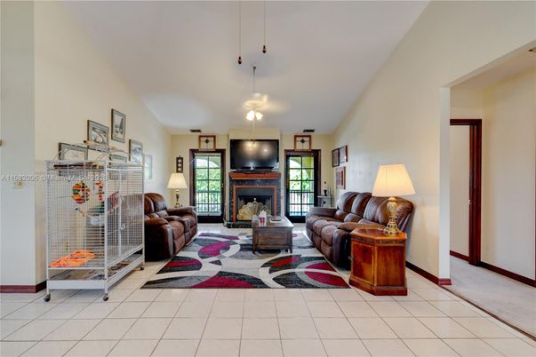 Fireplace, Interior, Living room, Pendant Lights