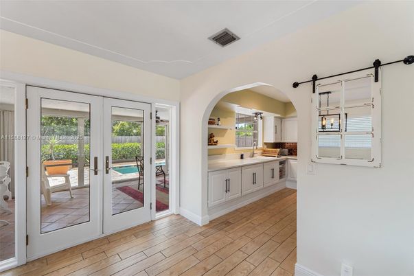 Interior, Kitchen, Wood Texture Flooring