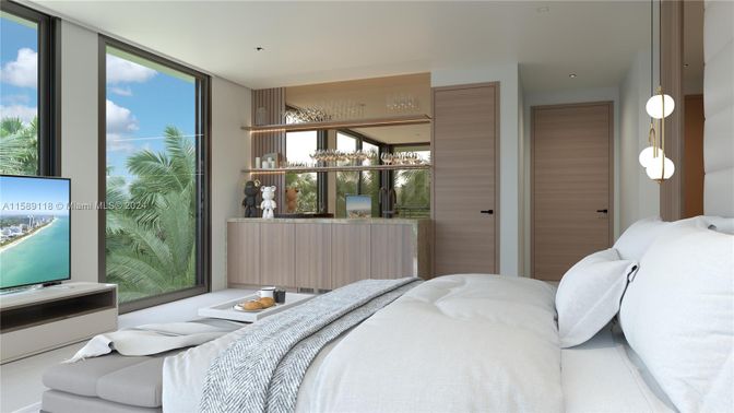 Bedroom, Interior, Pendant Lights