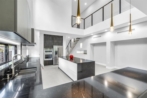 Interior, Kitchen, Pendant Lights, Recessed Lighting, Stainless Steel Appliances