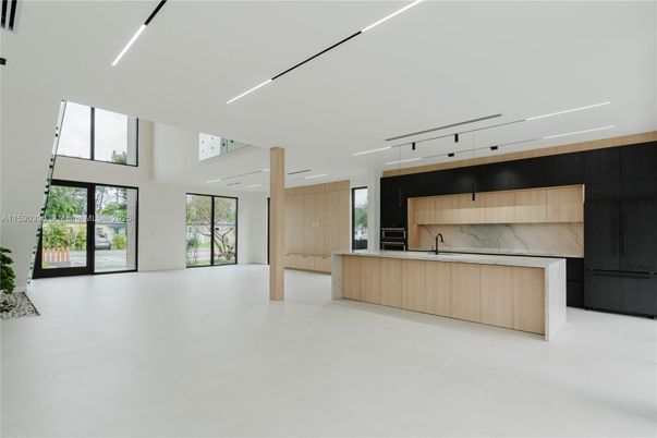 Interior, Kitchen, Marble Walls, Recessed Lighting