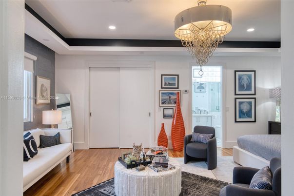 Chandelier, Interior, Living room, Recessed Lighting, Wood Texture Flooring