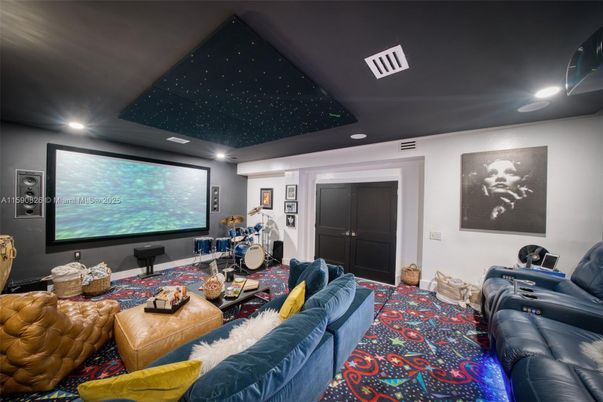 Home Theatre Room, Interior, Projection Screen, Recessed Lighting, Theatre Room