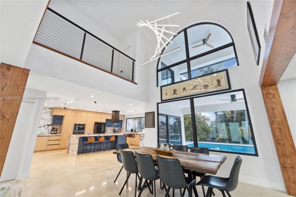 Dining room, Interior, Kitchen, Recessed Lighting