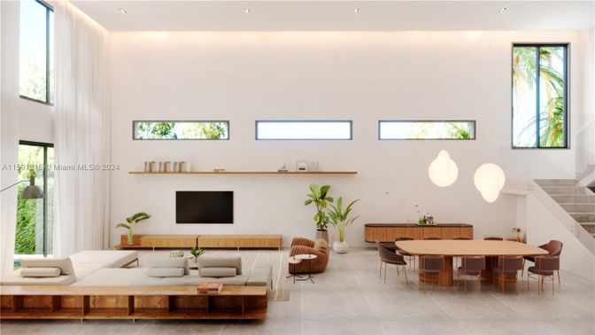 Dining room, Interior, Living room, Pendant Lights