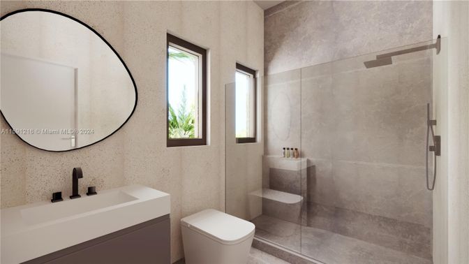 Bathroom, Glass Shower, Interior