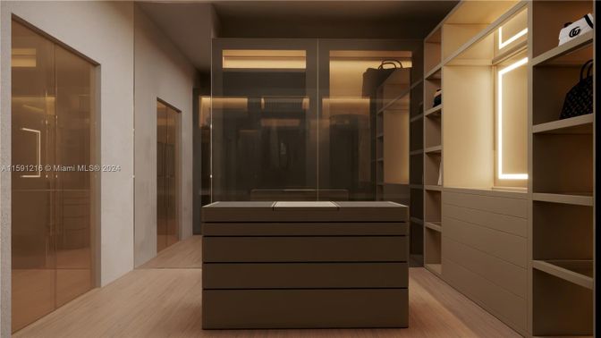 Interior, Walk-in Closets, Wood Texture Flooring