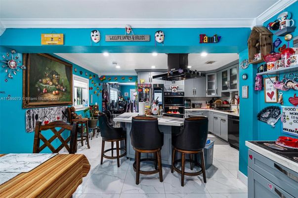 Interior, Kitchen, Marble, Recessed Lighting, Stainless Steel Appliances