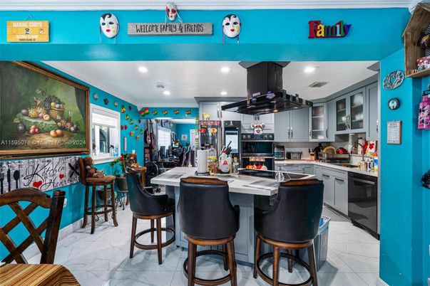Interior, Kitchen, Marble, Recessed Lighting