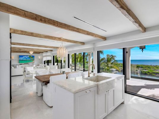 Chandelier, Dining room, Interior, Living room, Water, Wooden Beams