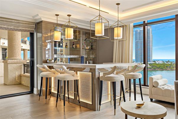 Interior, Pendant Lights, Water, Wood Texture Flooring