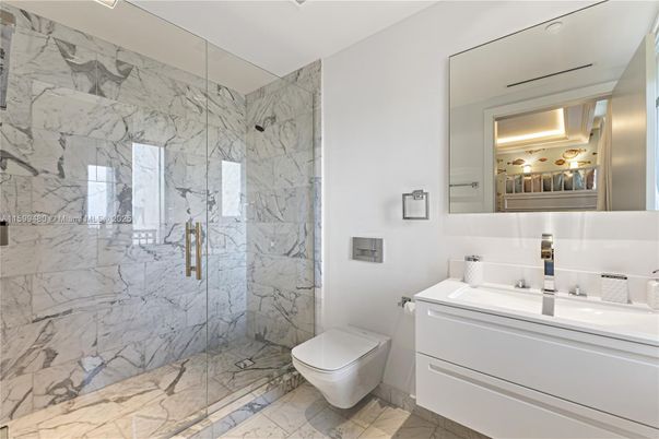 Bathroom, Glass Shower, Interior, Marble, Marble Walls