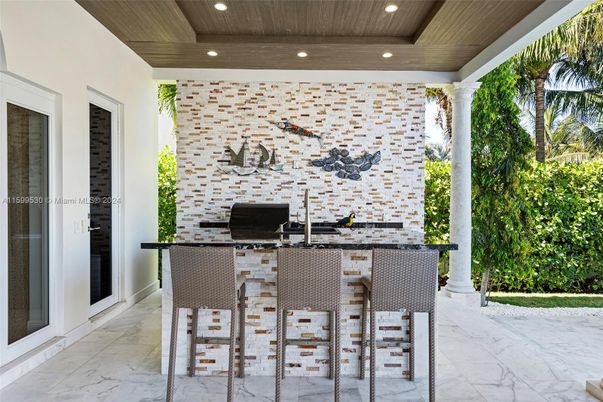 Interior, Marble, Recessed Lighting, Stone Walls, Wooden Ceilings