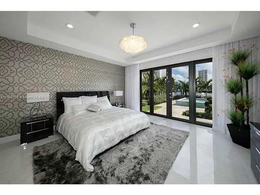 Bedroom, Chandelier, Interior, Marble, Recessed Lighting
