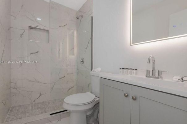 Bathroom, Glass Shower, Interior, Marble Walls
