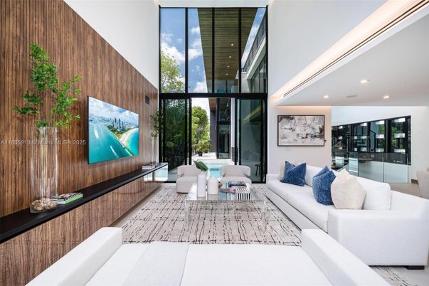 Interior, Living room, Recessed Lighting, Wooden Walls