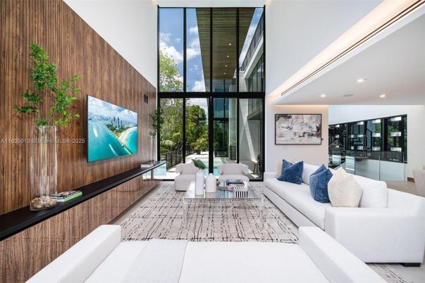 Interior, Living room, Recessed Lighting, Wooden Walls