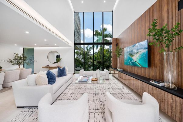 Interior, Living room, Recessed Lighting, Wooden Walls