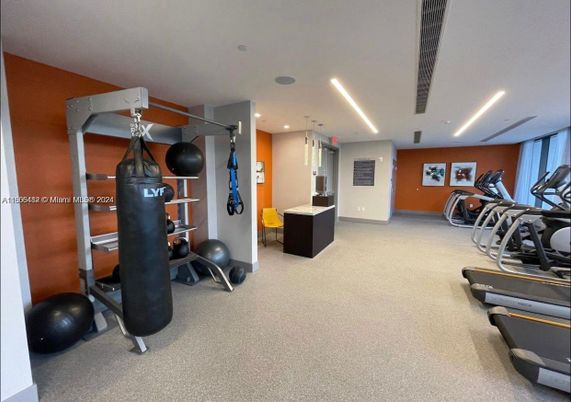 Fitness Equipment, Gym, Interior, Recessed Lighting