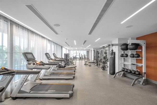 Fitness Equipment, Gym, Interior, Recessed Lighting
