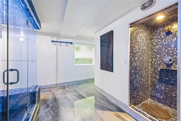 Bathroom, Glass Shower, Interior, Wood Texture Flooring