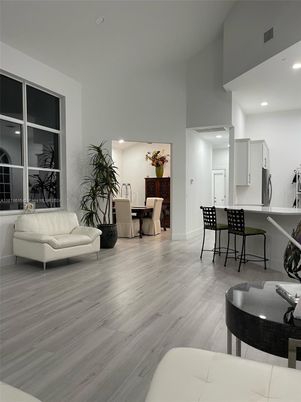 Dining room, Interior, Kitchen, Recessed Lighting, Wood Texture Flooring