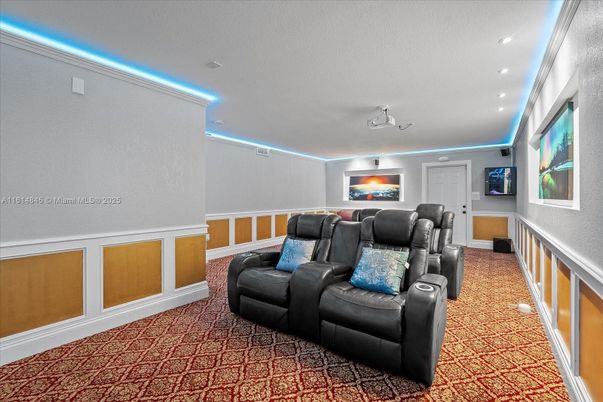 Home Theatre Room, Interior, Projection Screen, Recessed Lighting, Theatre Room