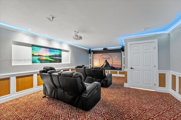 Home Theatre Room, Interior, Projection Screen, Recessed Lighting, Theatre Room