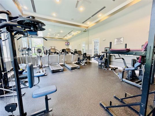 Fitness Equipment, Gym, Interior, Recessed Lighting
