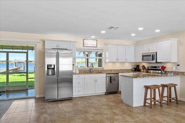 Interior, Kitchen, Recessed Lighting, Stainless Steel Appliances, Water