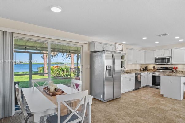 Dining room, Interior, Kitchen, Recessed Lighting, Stainless Steel Appliances, Water