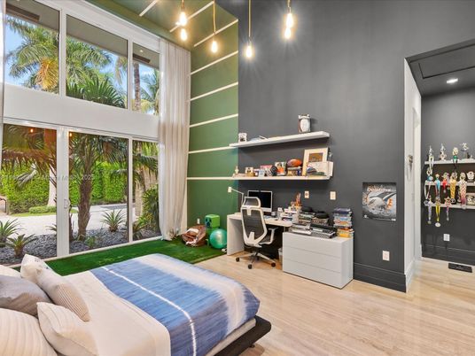 Bedroom, Home Office, Interior, Wood Texture Flooring