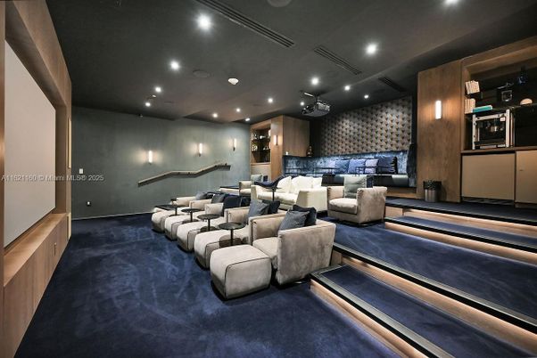 Home Theatre Room, Interior, Projection Screen, Recessed Lighting, Theatre Room