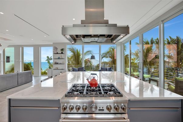 Interior, Kitchen, Recessed Lighting, Stainless Steel Appliances, Water