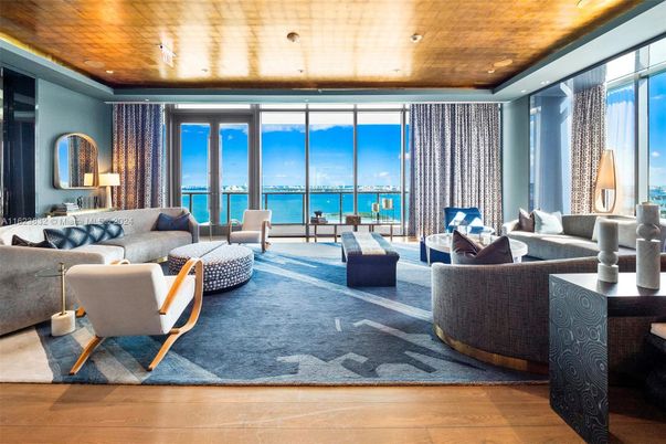 Interior, Living room, Recessed Lighting, Water, Wooden Ceilings, Wood Texture Flooring
