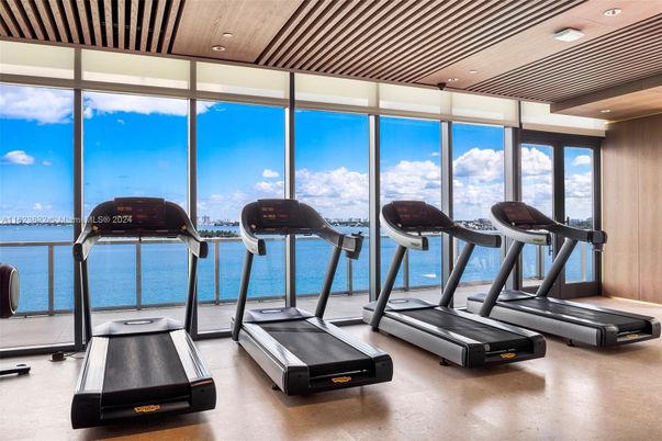 Fitness Equipment, Gym, Interior, Recessed Lighting, Water