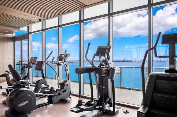 Fitness Equipment, Gym, Interior, Recessed Lighting, Water