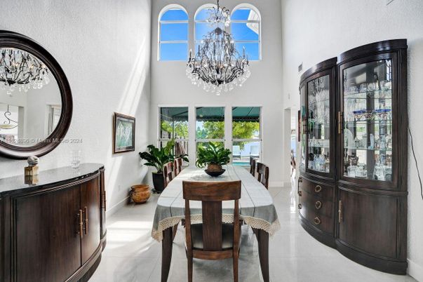 Chandelier, Dining room, Interior